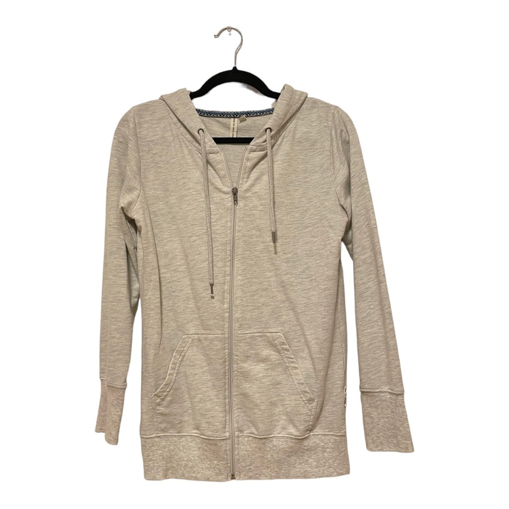 Beige Zip-up Hoodie